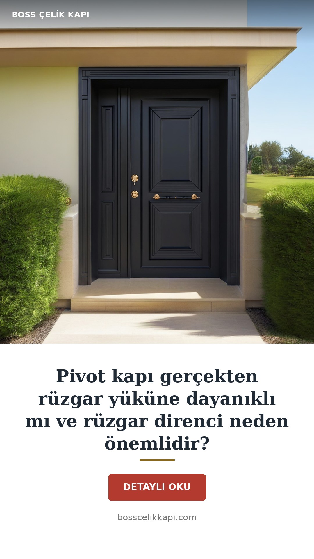 Pivot Kapı Gerçekten Rüzgar Yüküne Dayanıklı Mı Ve Rüzgar Direnci Neden Önemlidir? — Boss Çelik Kapı