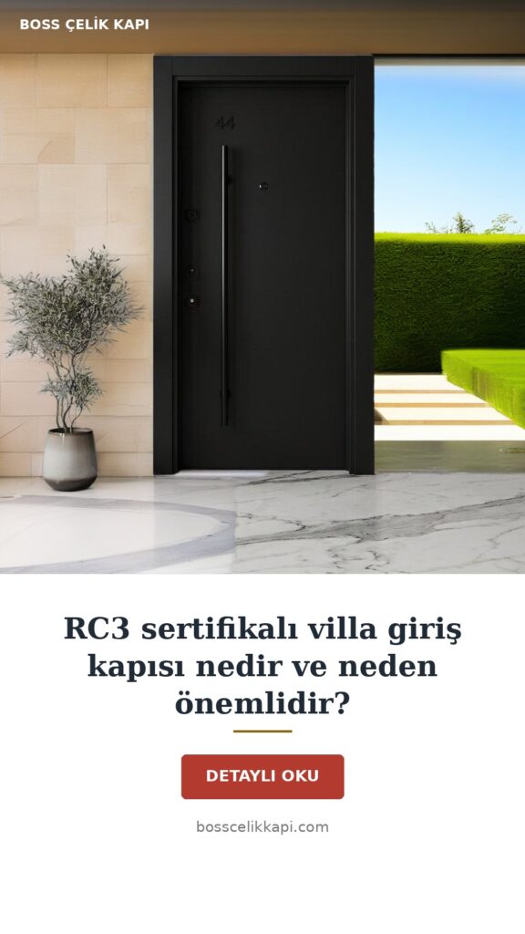 Rc3 Sertifikalı Villa Giriş Kapısı Nasıl Test Edilir? 9 Rc3 Sertifikalı Villa Giriş Kapısı Nedir Ve Neden Önemlidir? — Boss Çelik Kapı