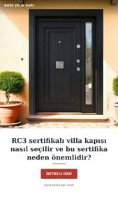 Rc3 Sertifikalı Villa Kapısı Nasıl Seçilir Ve Bu Sertifika Neden Önemlidir? — Boss Çelik Kapı