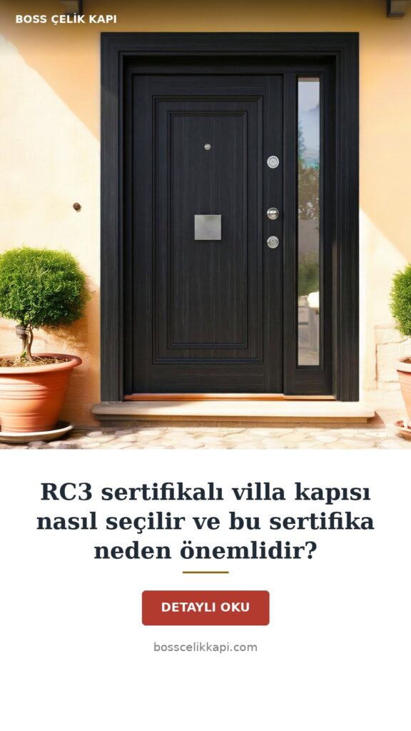 Rc3 Sertifikalı Villa Kapısı Nasıl Seçilir? 6 Rc3 Sertifikalı Villa Kapısı Nasıl Seçilir Ve Bu Sertifika Neden Önemlidir? — Boss Çelik Kapı