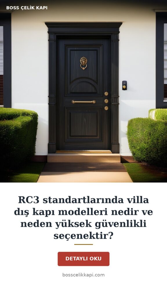 Rc3 Standartlarında Villa Dış Kapı Modelleri Nedir Ve Neden Yüksek Güvenlikli Seçenektir? — Boss Çelik Kapı