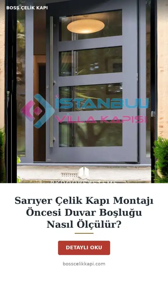 Sarıyer Çelik Kapı Montajı Öncesi Duvar Boşluğu Nasıl Ölçülür? — Boss Çelik Kapı