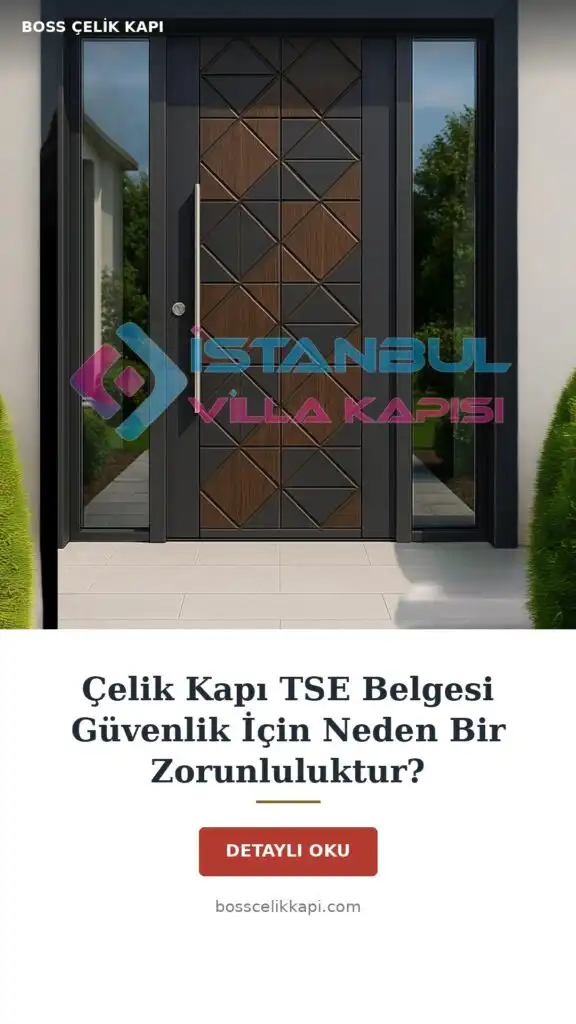 Çelik Kapı Tse Belgesi Güvenlik İçin Neden Bir Zorunluluktur? — Boss Çelik Kapı