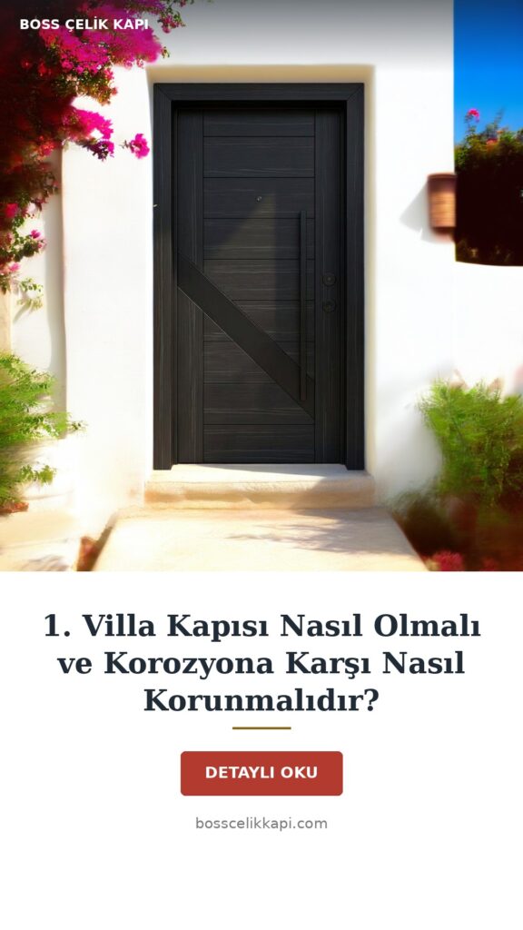 1. Villa Kapısı Nasıl Olmalı Ve Korozyona Karşı Nasıl Korunmalıdır? — Boss Çelik Kapı