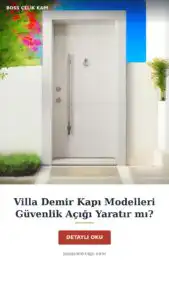 Villa Demir Kapı Modelleri Güvenlik Açığı Yaratır Mı? — Boss Çelik Kapı