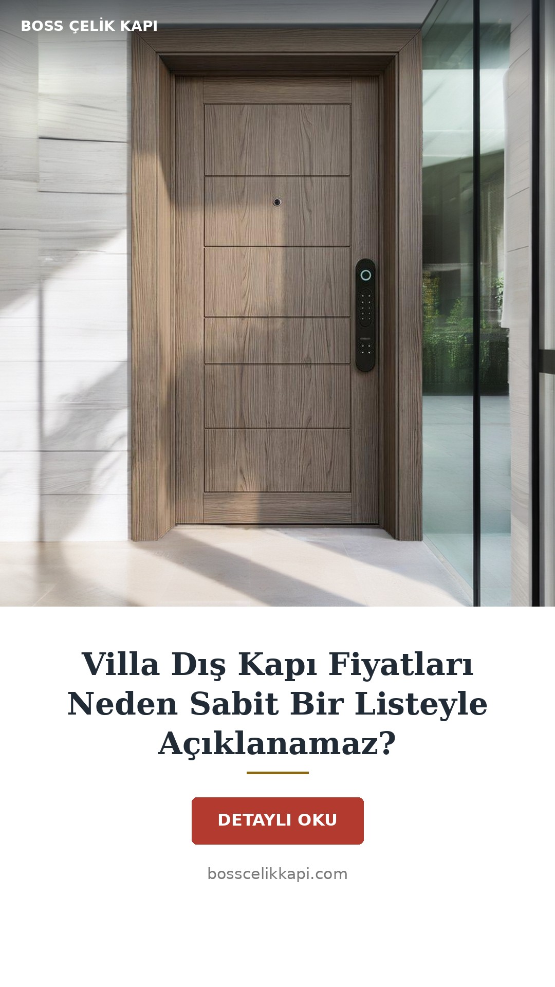 Villa Dış Kapı Fiyatları Neden Sabit Bir Listeyle Açıklanamaz? — Boss Çelik Kapı