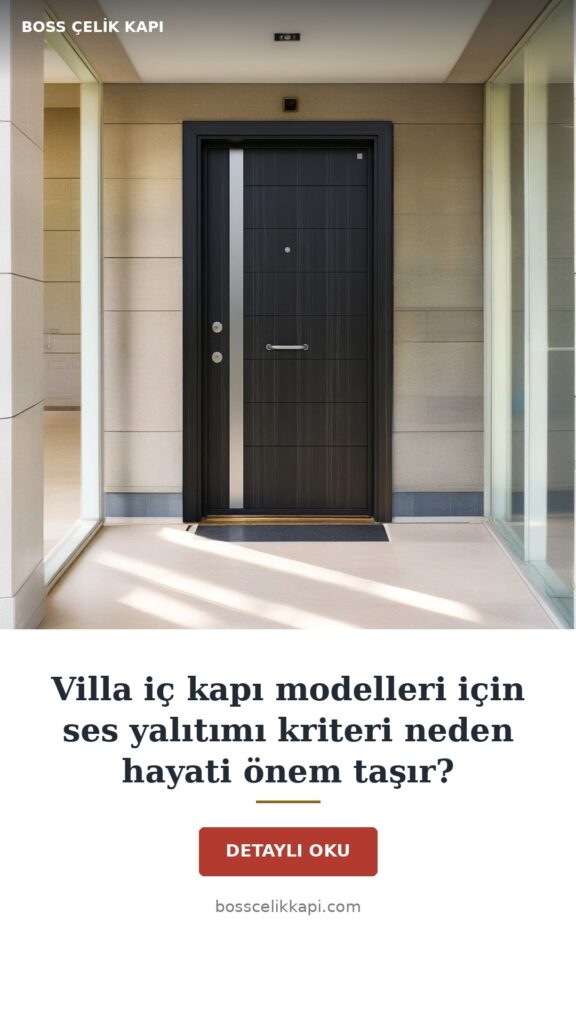Villa Iç Kapı Modelleri Için Ses Yalıtımı Kriteri Neden Hayati Önem Taşır? — Boss Çelik Kapı