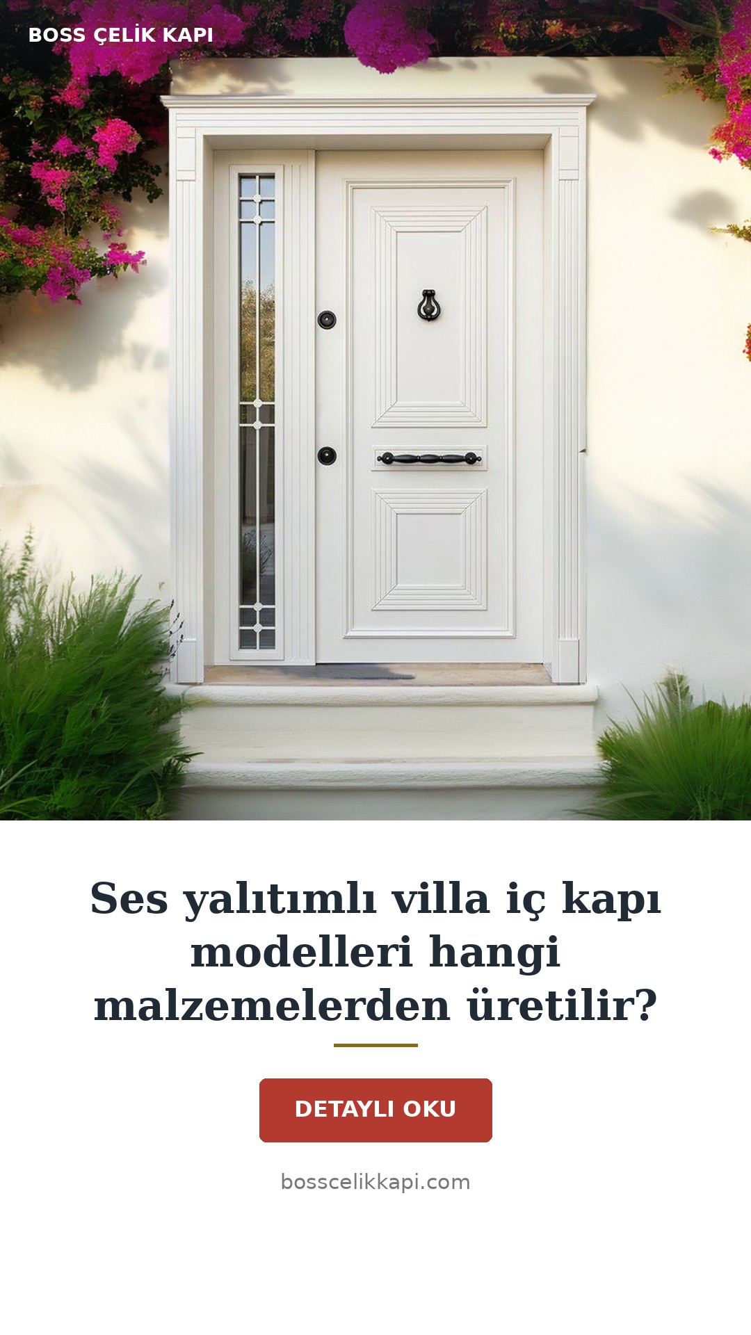 Ses Yalıtımlı Villa Iç Kapı Modelleri Hangi Malzemelerden Üretilir? — Boss Çelik Kapı