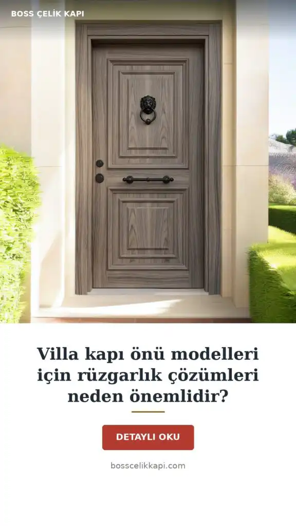 Villa Kapı Önü Modelleri Için Rüzgarlık Çözümleri Neden Önemlidir? — Boss Çelik Kapı