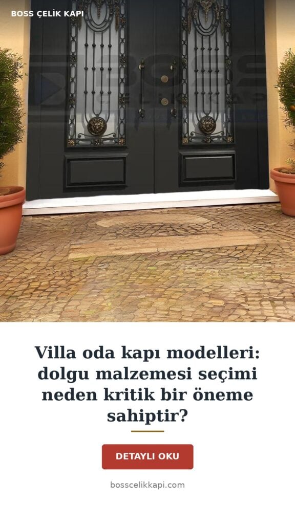 Villa Oda Kapı Modelleri: Dolgu Malzemesi Seçimi Neden Kritik Bir Öneme Sahiptir? — Boss Çelik Kapı