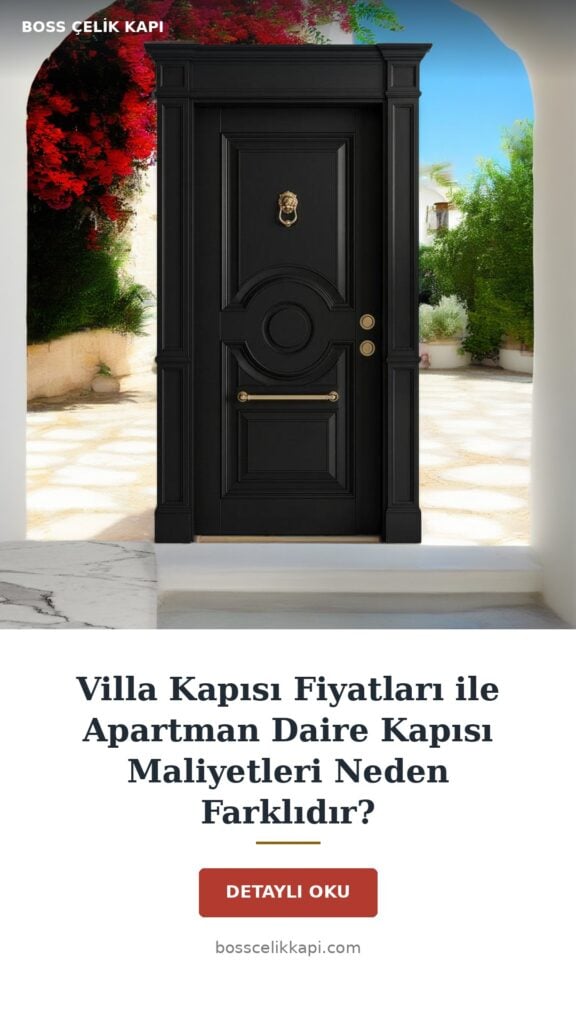 Villa Kapısı Fiyatları Ile Apartman Daire Kapısı Maliyetleri Neden Farklıdır? — Boss Çelik Kapı