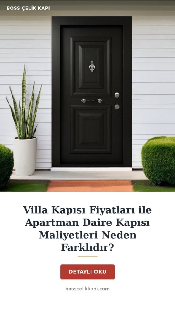 Villa Kapısı Fiyatları Ile Apartman Daire Kapısı Maliyetleri Neden Farklıdır? — Boss Çelik Kapı