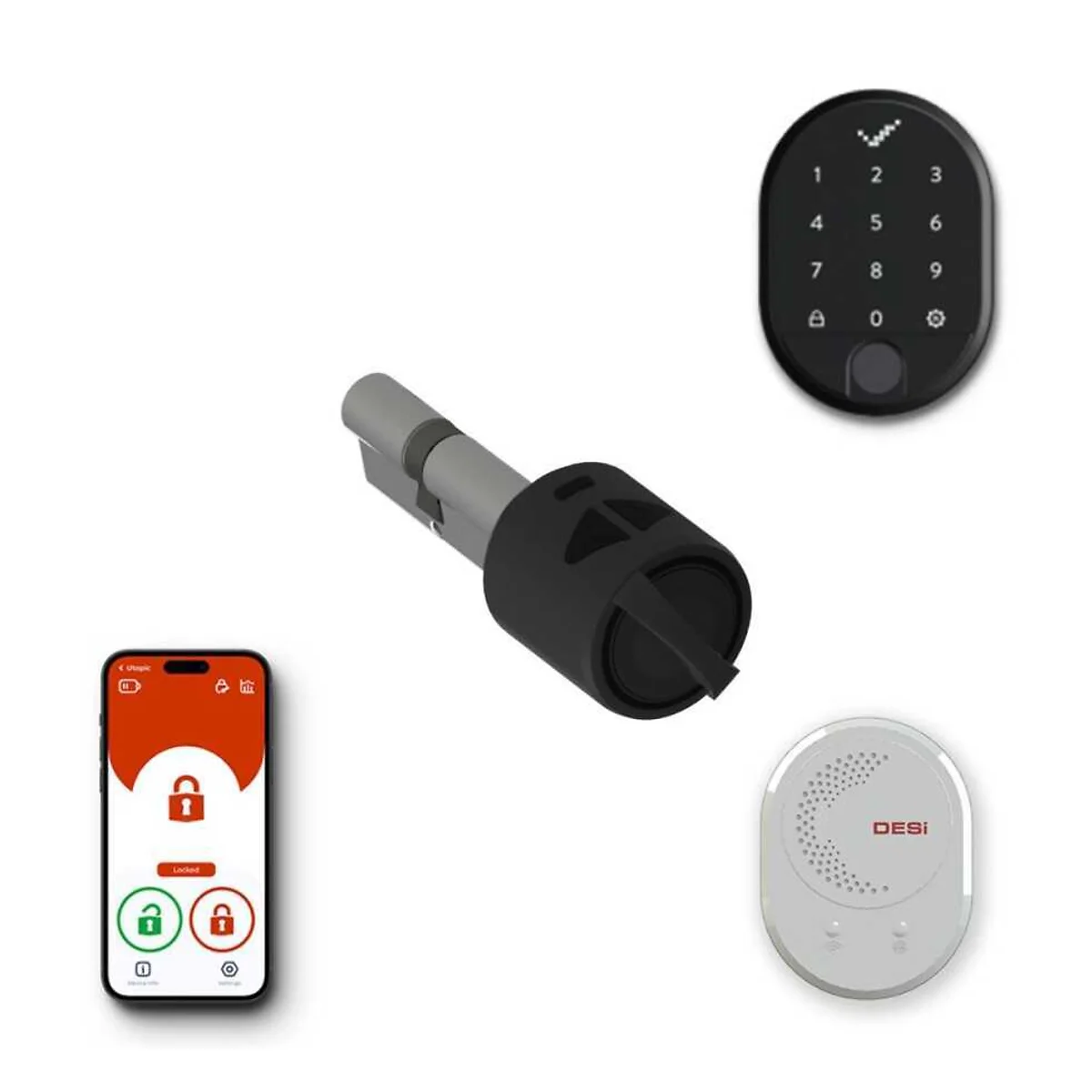 Desi Utopic R+ — Akıllı Köprü + Parmak İzi + Tuş Takımı Set 4 Desi Utopic R+ — Akıllı Köprü + Parmak İzi + Tuş Takımı Set Detay Görseli 2